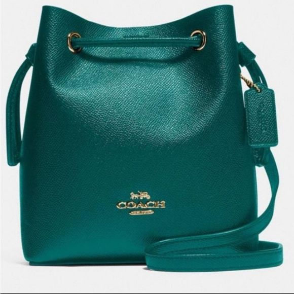 Coach Bags Coach Lena Crossbody Drawstring Bucket Bag In Emerald